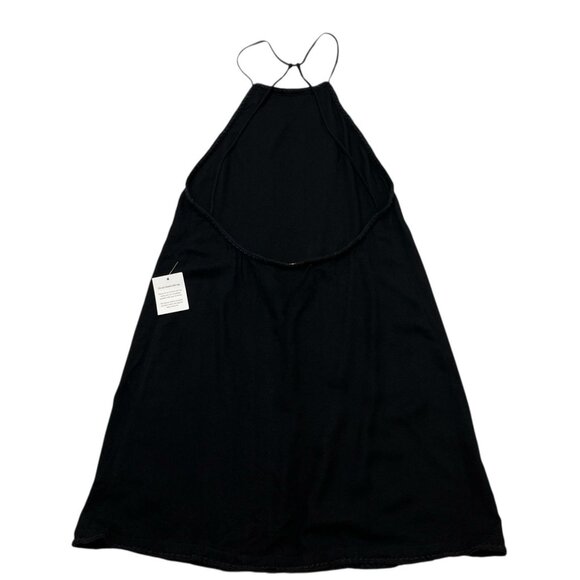 Maurie And Eve Dress US 2 Black Grounded Earth Mini Open Back Crochet Trim Beach - Picture 2 of 12